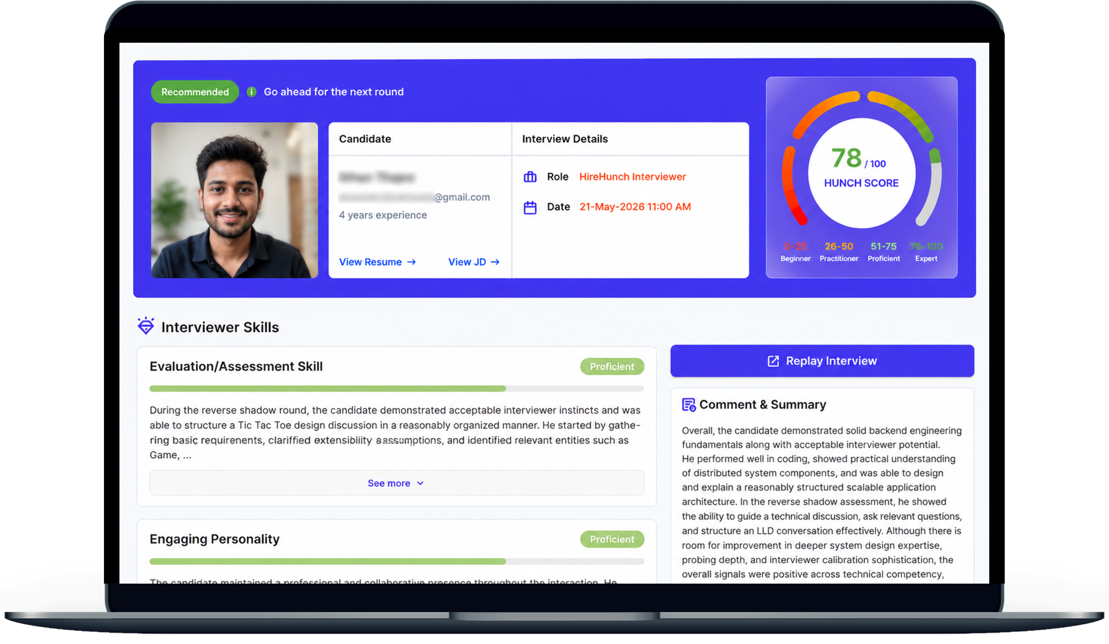 Candidate Feedback Report