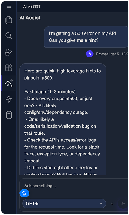 HunchVue structured technical interview instructions side panel